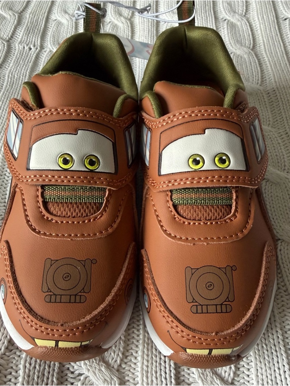 Disney Pixar Cars Tow Mater Sneakers 10 Toddler Boys Shoes Kachow 95 Race Ready - Picture 3 of 9
